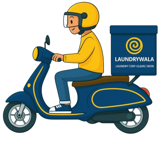 Laundrywala Delivery Rider on Scooter