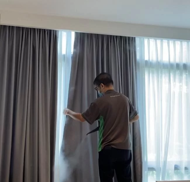 Curtain cleaning service near me – professional dust removal and fabric-safe washing by Laundrywala