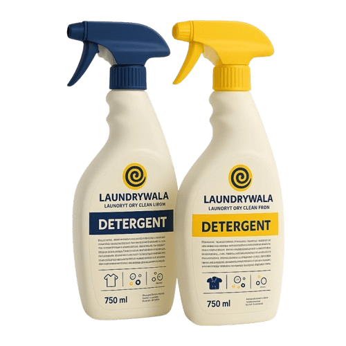 Eco-friendly laundry detergent bottles – sustainable cleaning solutions for premium washing and dry-cleaning service near me by Laundrywala
